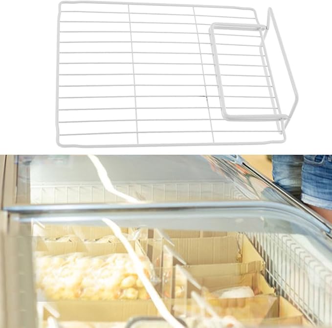 Luxshiny Metal Refrigerator Freezer Divider Shelf Organizer 28x18cm Iron Partition for Fridge Compartment Storage, Freezer Wire Shelf Separator for Kitchen and Supermarket Use