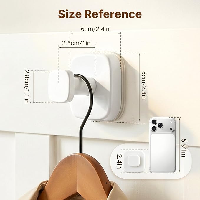 Zrpot 3 PCS Bathroom Hooks for Towels, Suction Cup Hooks for Shower, Door Hooks for Hanging Robe Loofah Removable Wall Hooks for Kitchen Glass Window White