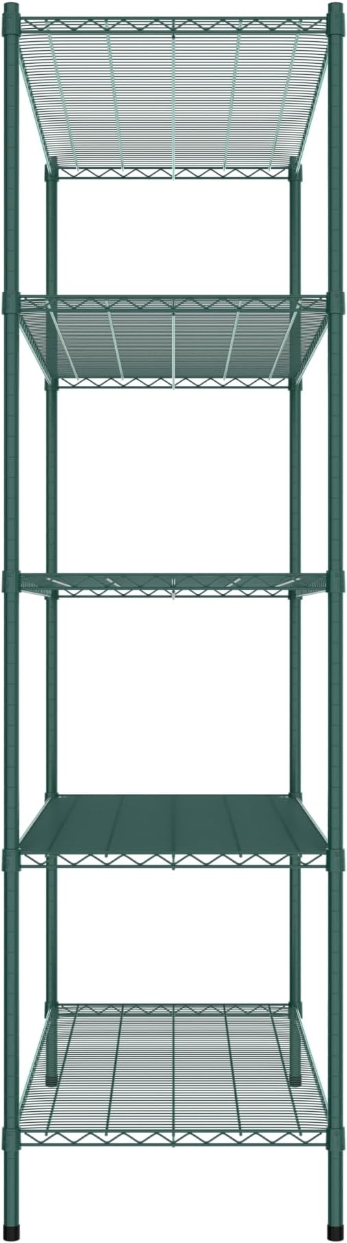 Commercial NSF Listed Green Epoxy Stationary Wire Shelving Kit 24" x 54" x 86", with 5 Shelves Perfect for Warehouse, Walk-in Refrigerator, Freezer, Grocery Store, Restaurant, Dishroom