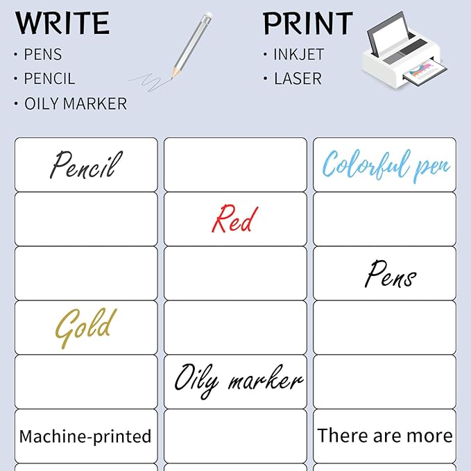Yegawen 1" x 2-5/8" Address Labels 600 Labels Sticker Paper for Laser/Inkjet Printer Mailing Labels 8.5"×11"-White/20 Sheet