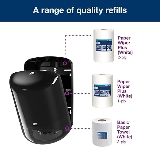 Tork Centerfeed Industrial Paper Towel Dispenser Red and Smoke M2, Single-Sheet Dispensing, Performance Range, 659028