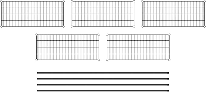 Commercial NSF Listed Black Epoxy Stationary Wire Shelving Kit 18" x 42" x 86", with 5 Shelves Perfect for Warehouse, Walk-in Refrigerator, Freezer, Grocery Store, Restaurant, Dishroom