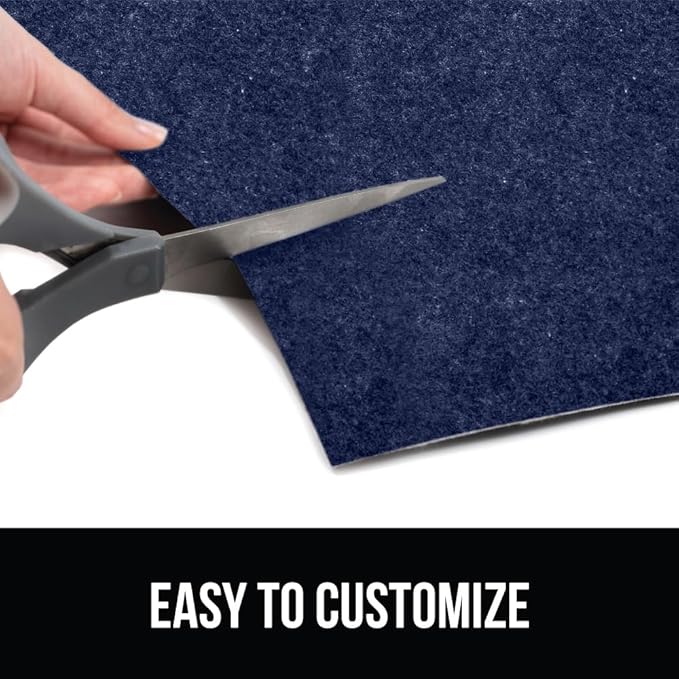 GORILLA GRIP LeakGuard Non-Adhesive Under Sink Mat for Kitchen Cabinet, 24x40, Waterproof Quick Dry Shelf Liner, Durable Absorbent Felt Mats for Bathroom Sinks, Cabinets, Dresser, Easy to Trim, Navy