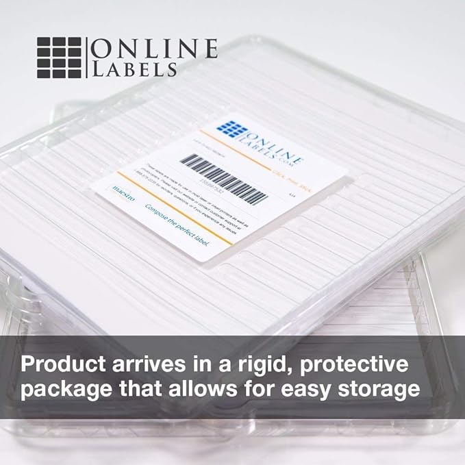 OnlineLabels 4" x 4" Square Labels - Permanent Adhesive, White Matte - Great for Product Labels, Organization, Jars, & More - for Inkjet & Laser Printers – Pack of 20,000 Labels, 5,000 Sheets OL3027WX