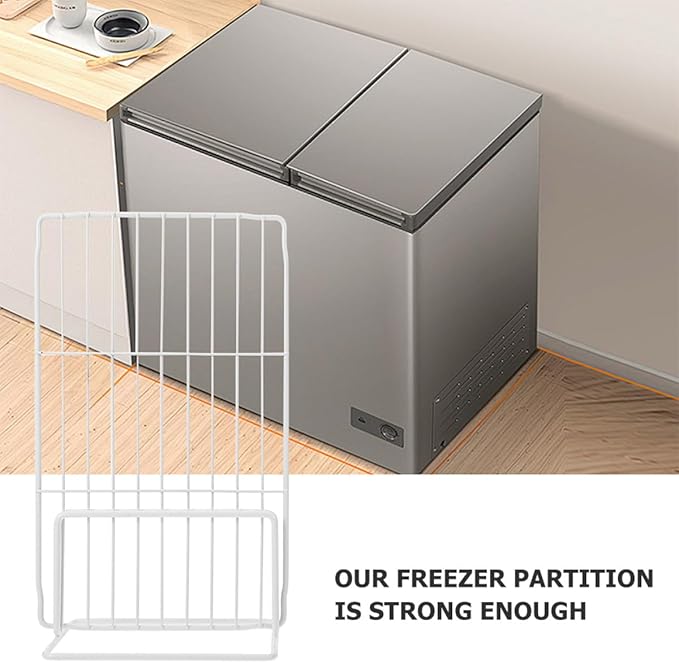 Refrigerator Separator Wire Divider 17x29cm Metal Freezer Partition Board Fridge Organizer Mesh Shelf Divider for Freezer Storage and Compartment Separation