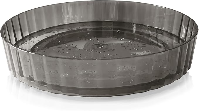 BOROLA 8.3" Rotating Spice Rack Organizer 360° Spinning Turntable for Kitchen Cabinet, Transparent Lazy Susan Tray for Countertop, Pantry, Bathroom Vanity Storage Organization(Translucent Gray)