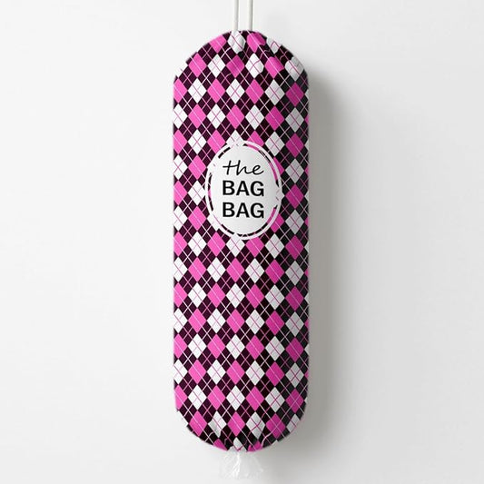The Bag Bag Grocery Bags Holder, Funny Argyle Buffalo Check Plaid Grocery Bags Holder Organizer For Shopping Sack, Reusable Hanging Trash Sack Dispenser, Kitchen Gift For Women Family Friends