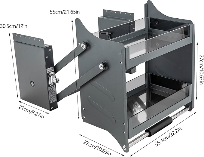 Pull Down Shelf Upper Kitchen Wall Cabinet Storage Organizer, Heavy Duty Pull-Out Cabinet Drop Down Sliding, Drop Down Shelf for Spices, Dishes (Pull Down)