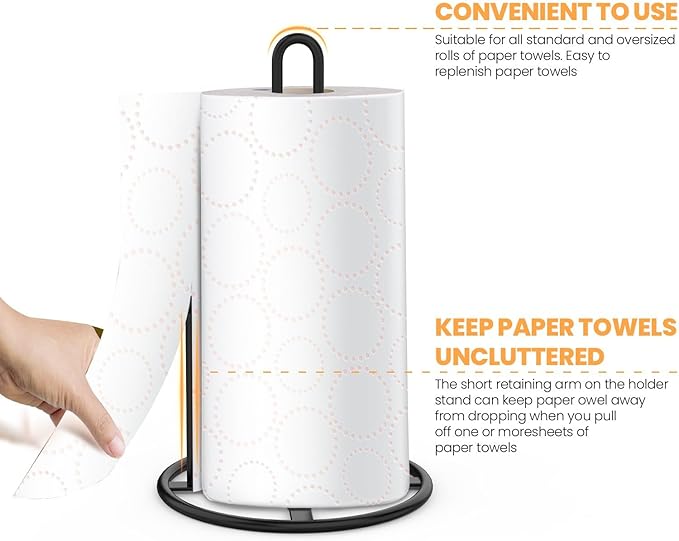 4 Pack Paper Towel Holder,Standing Paper Towel Holders