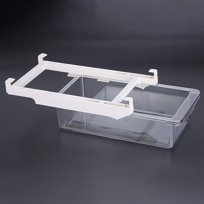 Fridge Drawer Organizer, Clear Refrigerator Organizer Bins Pull Out Storage Bins for Fridge Shelf Pullable Refrigerator Storage Box