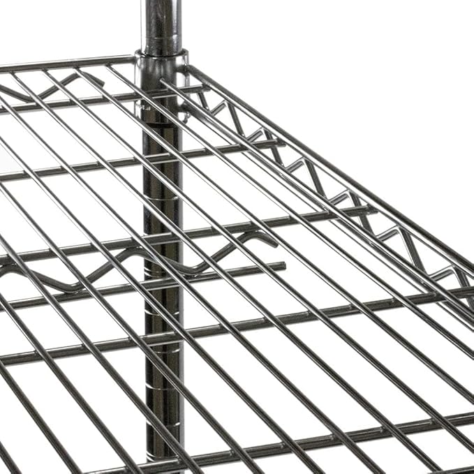 Shelving Inc. 12" d x 30" w Chrome Wire Shelving with 2 Tier Shelves, Weight Capacity 800lbs Per Shelf