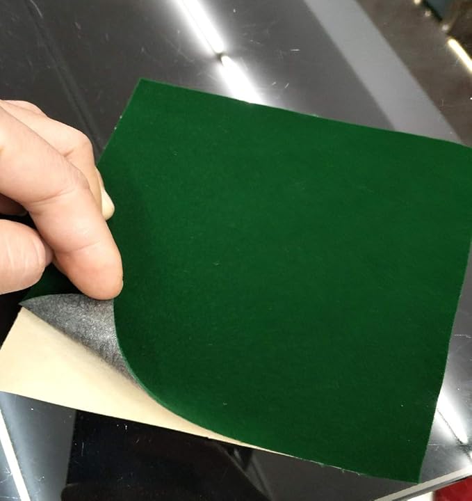 Self Adhesive Green Velvet Flocking Liner for Jewelry Drawer Art Crafts DIY Project Velvet Fabric Peel and Stick Drawer Velvet Liner 17.7" x 78.7"
