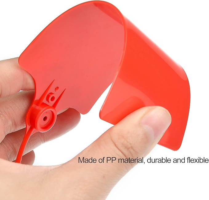 LeadSeals 100 Plastic Shipping Tags - Waterproof, Writable, Hanging Tags with One Red Marker Pen