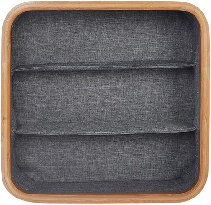 Drawer Organizer Storage Box Cotton Linen Fabric Container for Wardrobe Closet Organization Home Storage Solution Foldable Box for Clothes Underwear Pants(3)