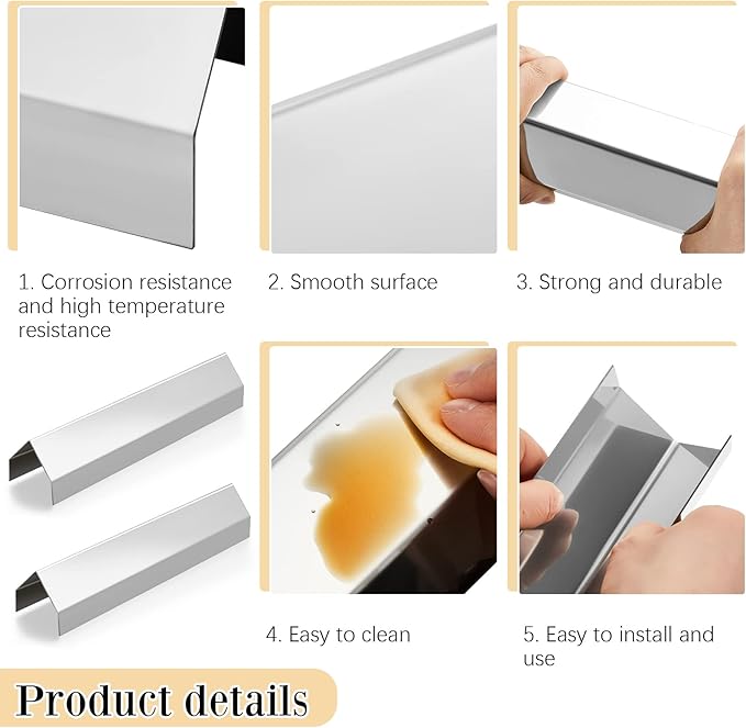 2 Pcs Deep Fryer Splash Guard Stainless Steel Joining Strip 20 Gauge Thickness Commercial Deep Fryer Joint Adapter Connector Curved Parts(23 3/8"L x 2 3/8"W x 2 1/4"H)