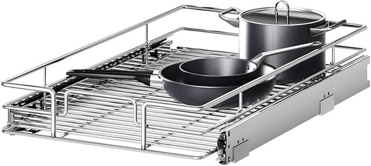 Pull Out Cabinet Organizer 10½" W x 21½" D, Heavy Duty Cabinet Pull Out Shelves, Slide Out Drawers Organization for Kitchen Cabinets Bathroom