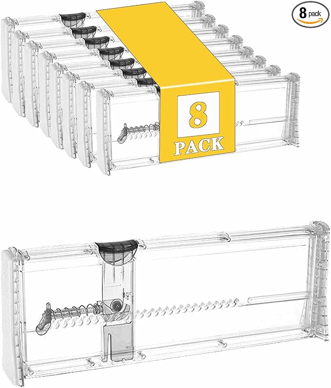 8 Pack Drawer Dividers for Clothes, 3.94" High 14.94"-21.26" Adjustable Expandable Dresser Drawer Organizer, Clear Plastic Separators for Dresser, Baby Clothing, Underwear, Cosmetic