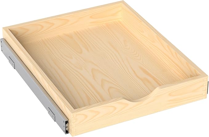 ZOINLIY Wooden Pull Out Cabinet Organizer, Slide Out Drawer for Kitchen Organizers and Storage, Soft Close, Heavy Duty, Fully Expandable