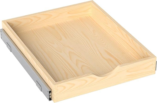 ZOINLIY Wooden Pull Out Cabinet Organizer, Slide Out Drawer for Kitchen Organizers and Storage, Soft Close, Heavy Duty, Fully Expandable
