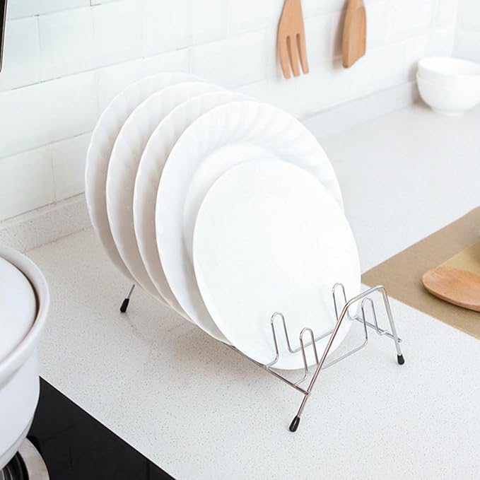 KESYOO Stainless Steel Single-Layer Dish Rack and Bowls Holder Kitchen Storage Rack Counter Organizer 2pcs Set