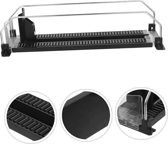 Fridge Drink Organizer Pusher Automatic Beverage Thruster Plastic Shelf Dispenser for Home Kitchen and Convenience Store Storage 12.4X3.5X3.3 Inch