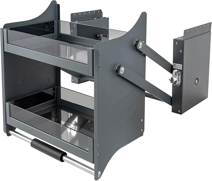Pull Down Shelf Upper Kitchen Wall Cabinet Storage Organizer, Heavy Duty Pull-Out Cabinet Drop Down Sliding, Drop Down Shelf for Spices, Dishes (Pull Down)
