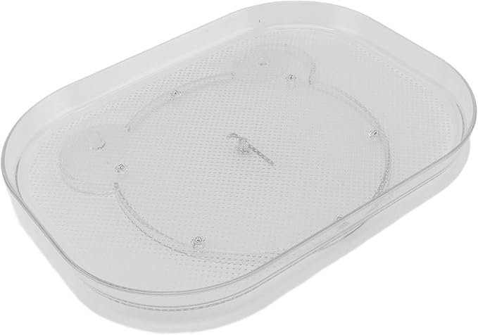 Cryfokt Turntable Organizer for Refrigerator, Non Slip Bottom 360 Degree Rotating Storage Tray, Space Saving Refrigerator Organizer and Storage Tray for Snacks (1)