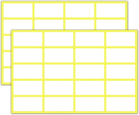 500 Pack, 1.5" x 0.75" - Blank White Labels Stickers to Write On, Stick On Adhesive Sticky Labels