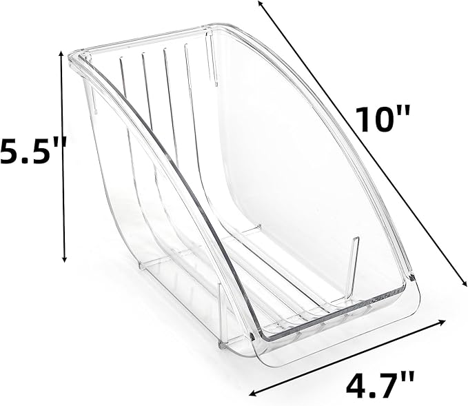 4 Pack 10 Inch Paper Plate Holder, Plastic Plates Dispenser Organizer, Under Cabinet Vertical Dinner Dish Drainer, Reusable Plate Drying Rack, Salad Dessert Dish Cradle for Kitchen Countertop