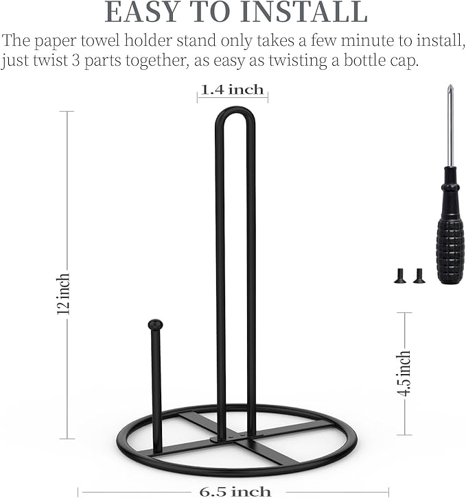 2 Pack Paper Towel Holder,Paper Towel Holder Countertop,Standing Paper Towel Holders