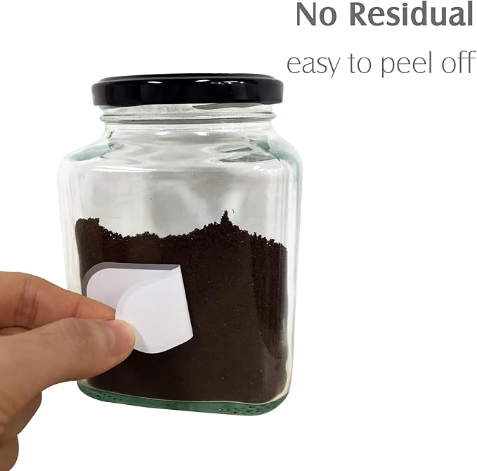 Nardo Visgo Waterproof Removable Labels for Bottles, Jars & Food Containers - Self-Adhesive Stickers for Kitchen Pantry Storage, Spice Labels, Travel - 192pcs 4 Sizes with Silver Border