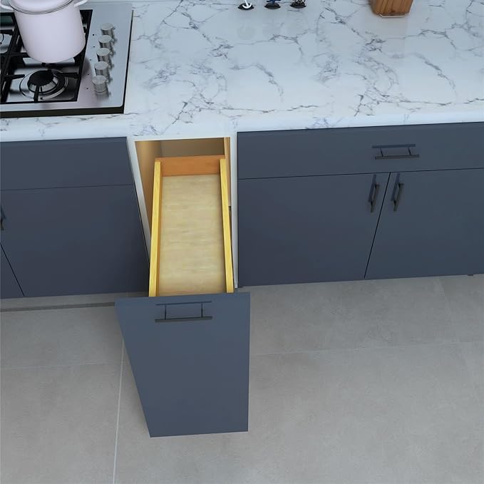 Slim Spice Rack Organizer - Pull Out, 8'' Width, Fits Cabinets, Home Organizer