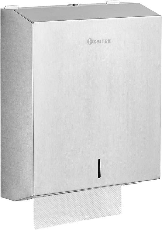 Paper Towel Holder Dispenser Wall Mount, Stainless Steel Paper Towel Dispenser, Toilet Paper Napkin Holder, C Fold Multifold Trifold Paper Towel Dispenser, Hand Towel Dispenser for Commercial Bathroom