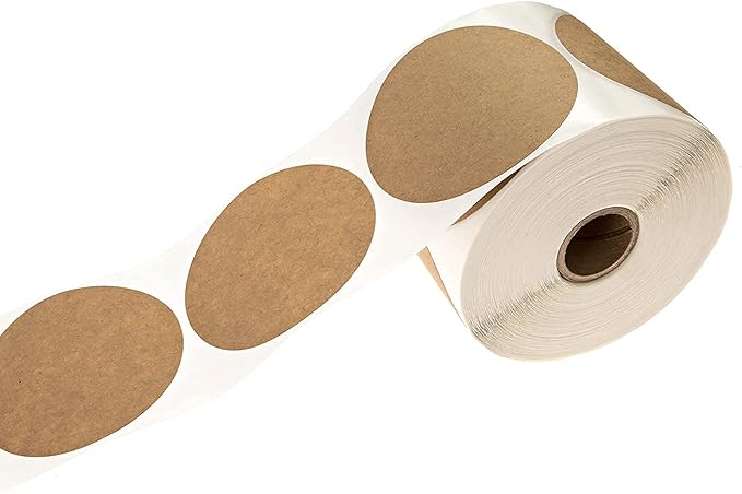 3" Natural Brown Kraft Stickers / 500 Blank Kraft Circle Labels/DIY Round Canning Labels/Made in The USA