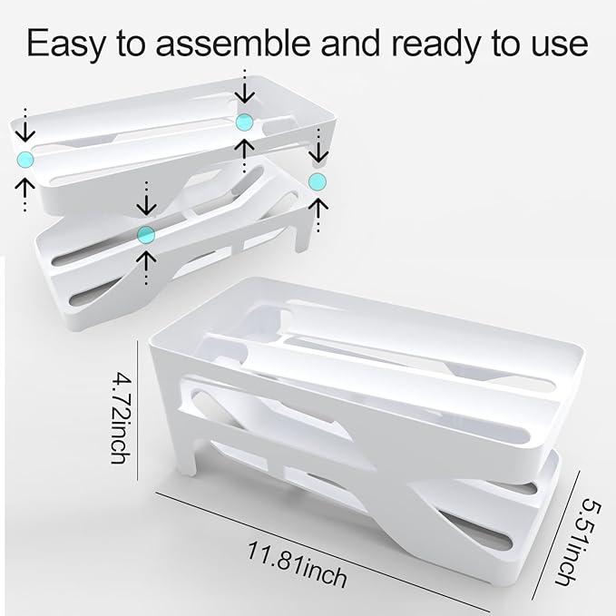 Egg dispenser for refrigerator, Automatic rolling egg holder for fridge, Space saving, Holds 28 Eggs, For kitchen,cabinets,table,refrigerator