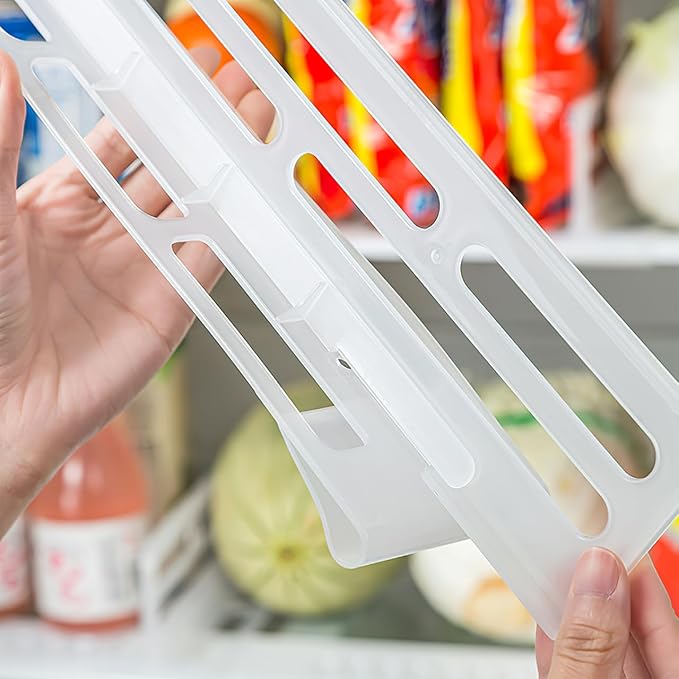 ARTIBETTER 3Pcs Adjustable Refrigerator Side Door Dividers Plastic Fridge Organizers for Food and Beverage Storage Space-Saving Partition Boards for Home Kitchen and Freezer