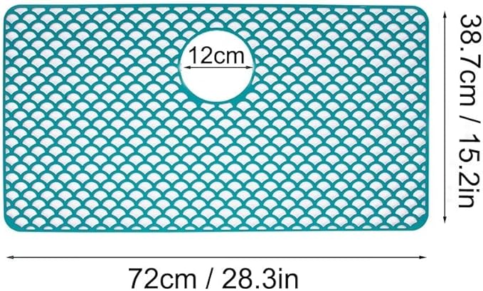 SEEK RARE Kitchen Sink Mat 28.3 x 15.2in Silicone Sink Mat Non Slip Sink Protector for Farmhouse Kitchen Green A