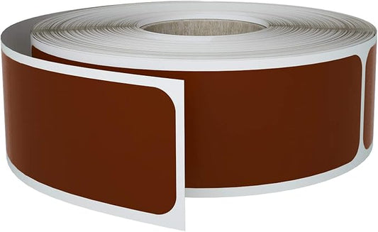 Blank Stickers Self Adhesive 3x1 inch (7.5cm x 2.5cm)- 250 Pack, Brown Sticker Label Roll by Royal Green
