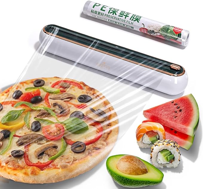 EasyCutter- The Premium Effortless Cling Film Dispenser for Every Kitchen by COZYTO (Grand Green)