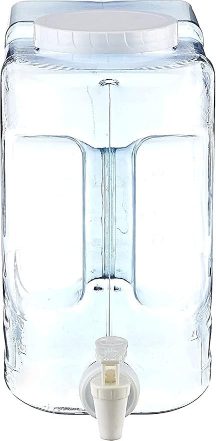 Arrow Home Products Oasis Drink Dispenser for Fridge, 2.5 Gallon - Plastic Beverage Dispenser with Spigot for Easy Dispensing - BPA Free Clear Plastic - Convenient Handle, Easy-Pour Spout
