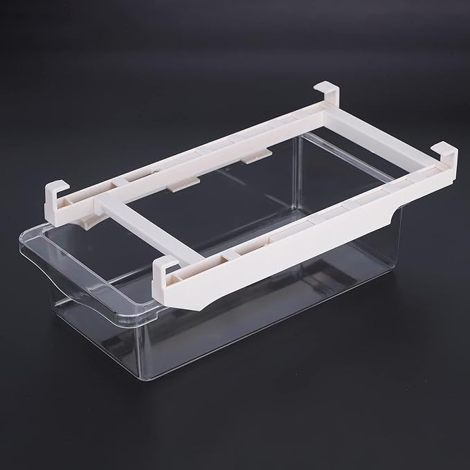 Fridge Drawer Organizer, Clear Refrigerator Organizer Bins Pull Out Storage Bins for Fridge Shelf Pullable Refrigerator Storage Box