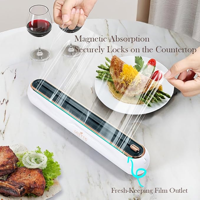 EasyCutter- The Premium Effortless Cling Film Dispenser for Every Kitchen by COZYTO (Grand Green)