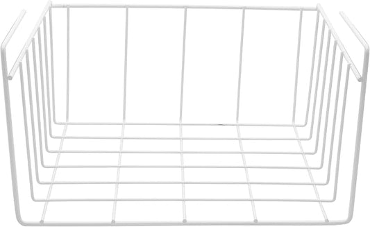YBM Home Under Shelf Wire Basket Storage Organizer for Kitchen Pantry - Hanging Storage Cabinet Organizer Rack Adds Extra Storage Space Underside the Shelf, Small