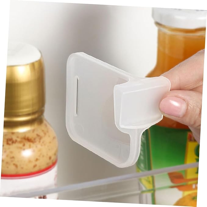 PRETYZOOM 24pcs Adjustable Plastic Refrigerator Divider Set White Fridge Compartment Organizer for Efficient Storage and Easy Access in Kitchen