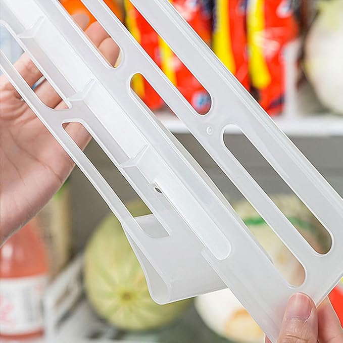 Adjustable Refrigerator Divider Shelf Organizer Clear Storage Board for Kitchen Fridge and Freezer Space Saving and Neat Organization