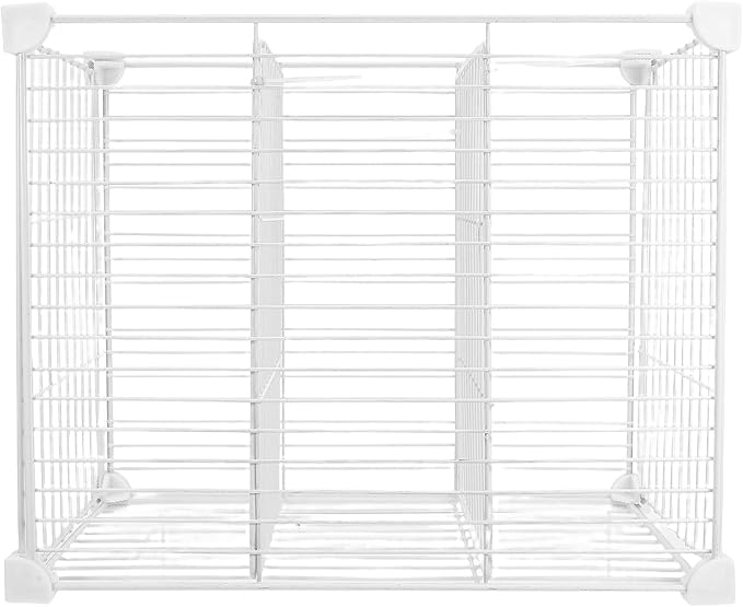 Chest Freezer Divider Storage Organizers, 3 Compartments Mesh Metal Basket, Modular Shelf Separator, Freezer Organization Tray, Refrigerator Drawer Bin