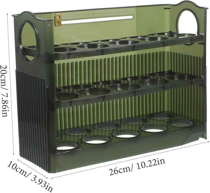Homoyoyo Storage Rack for Refrigerator Sturdy Plastic Holder Organizer with Design for Fridge Door Keeps Eggs Safe and Neat for Home and Kitchen