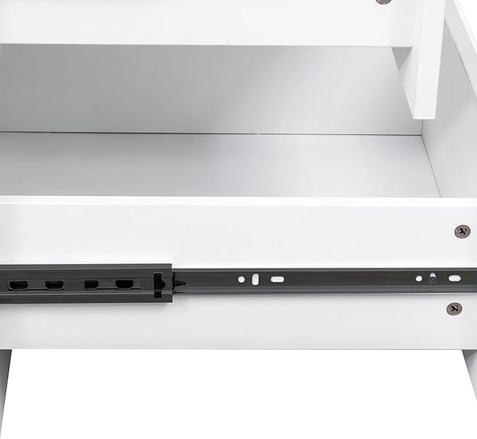Tall Narrow Kitchen Pantry Cabinet with Drawers and Door Racks, 23.6 Inch Deep White Food Storage Cupboard for Kitchen, Deep Narrow Pantry Cabinet for Small Spaces