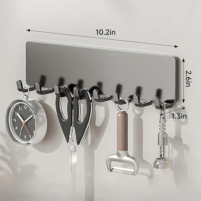 4 Pack Magnetic Shelf Include Magnetic Spice Rack for Refrigerator,Magnetic Paper Towel Holder,Magnetic Hooks,refrigerator side rack Space-saving design,Small Space Organization