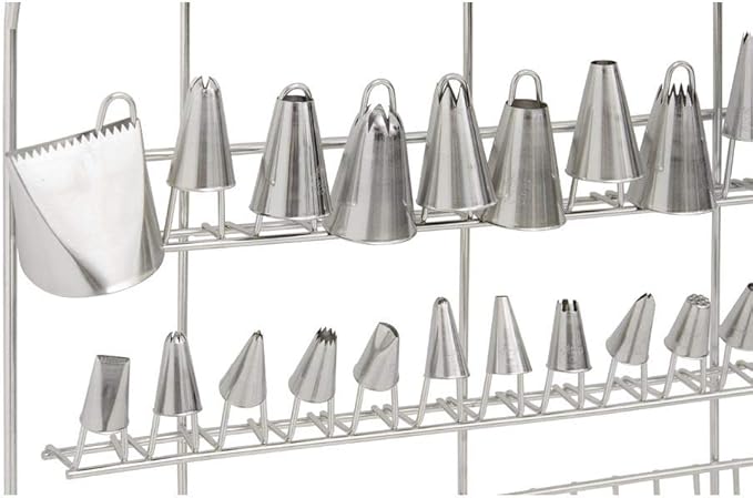 HUBERT Pastry Bag Organizer Rack Stainless Steel Wall Rack - 20" L x 24" H